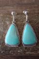 Navajo Indian Sterling Silver Turquoise Post Earrings! McCarthy