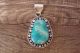 Navajo Jewelry Sterling Silver Turquoise Pendant - Sharon McCarthy