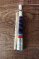 Zuni Indian Sterling Silver Opal Jet MOP Inlay Pendant by EP