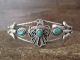 Navajo Indian Sterling Silver Turquoise Thunderbird Bracelet by Lee Shorty
