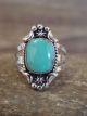 Navajo Sterling Silver & Turquoise Ring by Largo - Size 5.5