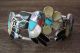 Zuni Indian Jewelry Sterling Silver Inlay Hummingbird Bracelet - E. Gia
