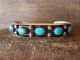 Navajo Indian Sterling Silver Turquoise 5 Stone Bracelet Signed P. Largo