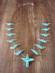  Hand Carved Turquoise Robins Fetish Necklace Matt Mitchell!