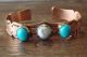 Native American Jewelry Copper 3 Stone Bracelet by Bobby Cleveland