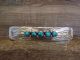 Navajo Indian Sterling Silver & Turquoise Row Hair Barrette by Begay