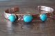 Native American Jewelry Copper Turquoise Bracelet by D. Cleveland