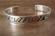 Navajo Jewelry Hand Stamped Sterling Silver Bracelet by C. Peterson