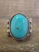 Navajo Sterling Silver & Turquoise Feather Ring Signed Betone - Size 5.5