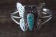 Navajo Indian Jewelry Sterling Silver Turquoise Butterfly Bracelet 