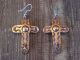 Navajo Indian Jewelry Copper Cross Dangle Earrings by Laura Willie