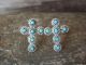Zuni Sterling Silver Turquoise Cross Post Earrings - Nakatewa