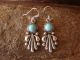 Navajo Sterling Silver Turquoise Dangle Earrings by Spencer