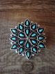 Zuni Indian Sterling Silver Needle Point Turquoise Pin/Pendant - Lahi
