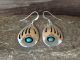 Navajo Indian Sterling Silver Turquoise Bear Paw Dangle Earrings - Begay