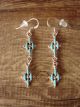 Zuni Sterling Silver Turquoise Needle Point Dangle Earrings! Kaamasse