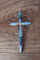 Zuni Indian Sterling Silver Opal Inlay Cross Pendant - LB