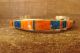 Navajo Sterling Silver Blue Opal and Spiny Oyster Inlay Cuff Bracelet! - WG