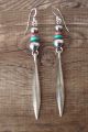 Navajo Sterling Silver Pearl Spiny Oyster Turquoise Earrings
