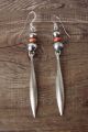 Navajo Sterling Silver Pearl Spiny Oyster Earrings