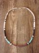 Native American Santo Domingo Turquoise Heishi Necklace - Delbert Crespin