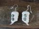 Navajo Indian Sterling Silver Moccasin Dangle Earrings by Yazzie