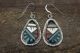 Zuni Sterling Silver Multistone Inlay Dangle Earrings - L&G Lamy
