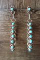 Zuni Indian Jewelry Sterling Silver Turquoise Post Earrings! 