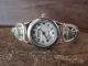 Navajo Indian Sterling Silver Green Turquoise Lady's Watch by Etta Larry 