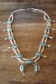 Navajo Jewelry Turquoise Squash Blossom Necklace by Bobby Cleveland