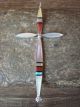 Zuni Indian Sterling Silver Inlay Cross Pendant by  Lynette Bowannie