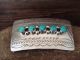 Navajo Indian Sterling Silver Turquoise Row Belt Buckle by Myers