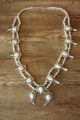 Navajo Jewelry White Howlite Squash Blossom Necklace by Bobby Cleveland