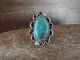 Navajo Sterling Silver Turquoise Adjustable Ring Size 7.5 to 11 Albert Cleveland