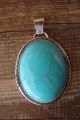 Navajo Indian Jewelry Sterling Silver Turquoise Pendant!  Begaye