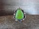 Navajo Sterling Silver Gaspeite Adjustable Ring Size 8 to 11 Albert Cleveland