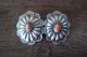 Navajo Sterling Silver Orange Spiny Oyster Concho Post Earrings by Yazzie