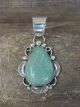 Navajo Indian Sterling Silver Turquoise Pendant - Cleveland