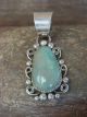 Navajo Indian Sterling Silver Turquoise Pendant - Cleveland