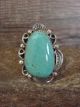 Navajo Sterling Silver Turquoise Adjustable Ring Size 10 to 12 - Cleveland