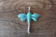 Zuni Indian Sterling Silver Turquoise Dragonfly Pendant! Shack