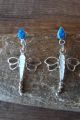 Zuni Indian Jewelry Sterling Silver Opal Mother of Pearl Dragonfly Post Earrings - Jonathan Shack 