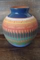 Native American Indian Hand Etched Pot by Sam