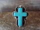 Native American Nickle Silver Turquoise Cross Ring Size 5 1/2 by Phoebe Tolta