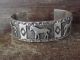 Navajo Indian Cast Sterling Silver Horse Cuff Bracelet