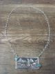 Navajo Sterling Silver & Turquoise Story Teller Link Necklace - Robin Wood