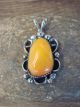 Navajo Indian Nickel Silver Spiny Oyster Pendant by Jackie Cleveland
