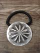 Navajo Indian Hand Stamped  Sterling Silver Concho Hair Tie by Soce