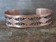 Navajo Indian Hand Stamped Copper Bracelet Signed by Bill