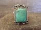 Navajo Indian Sterling Silver & Turquoise Ring by Cleveland Size - 11.5